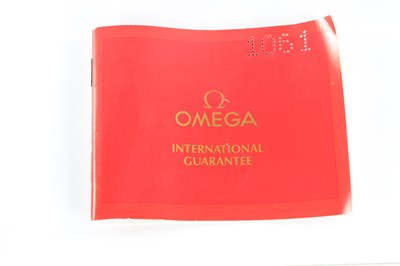 Lot A 9CT GOLD OMEGA CONSTELLATION GENTLEMAN'S QUARTZ WRISTWATCH ON A MILANESE STYLE BRACELET WITH LADDER CLASP