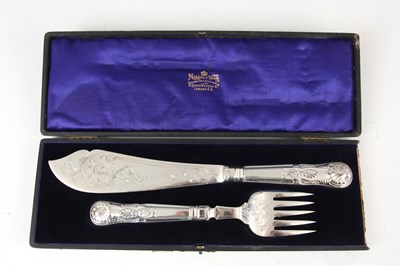 Lot 306 - A CASED SET OF EARLY SILVER PLATED MAPPIN &...