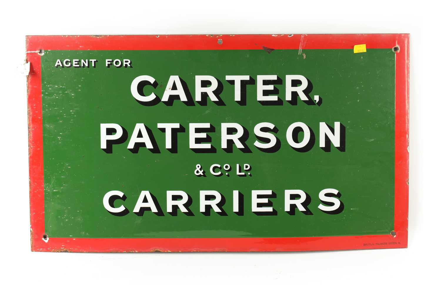 Lot 91 A VINTAGE CARTER PATTERSON & CO. LD. CARRIERS