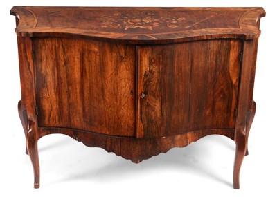 Lot 744 - A George III English Rosewood SERPENTINE...