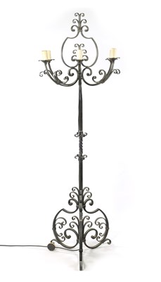 Lot 363 - A CAST IRON STANDARD LAMP