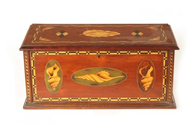 Lot 377 - A LATE GEORGE III INLAID MAHOGANY BOX