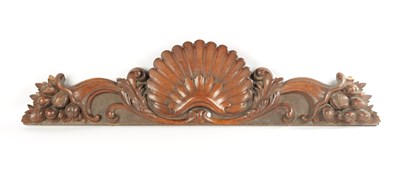 Lot 292 - A LARGE 19TH CENTURY CARVED OAK PEDIMENT