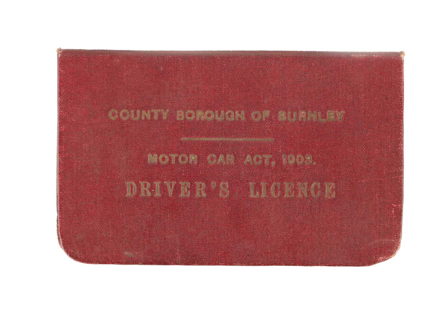 Lot 83 - AN ORIGINAL 1924 COUNTY BOROUGH OF BURNLEY DRIVING LICENSE