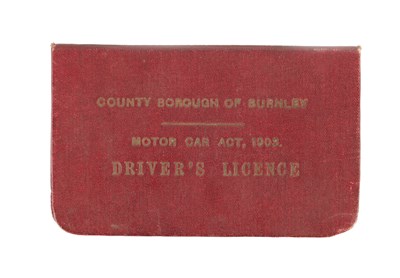 Lot 83a - AN ORIGINAL 1924 COUNTY BOROUGH OF BURNLEY DRIVING LICENSE