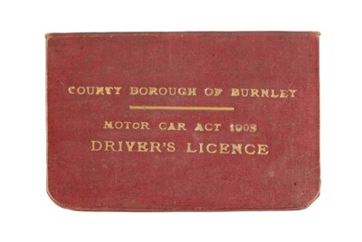 Lot 83b - AN ORIGINAL 1915 COUNTY BOROUGH OF BURNLEY DRIVING LICENSE