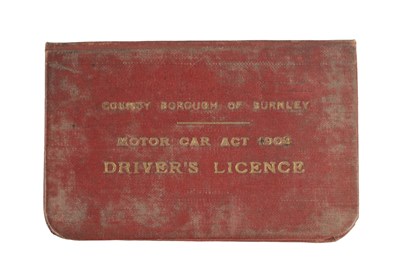 Lot 83c - AN ORIGINAL 1916 COUNTY BOROUGH OF BURNLEY DRIVING LICENSE