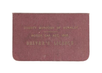 Lot 83 - AN ORIGINAL 1926 COUNTY BOROUGH OF BURNLEY DRIVING LICENSE