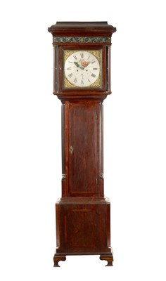 Lot 651 - T. BARROW, STOCKPORT. A GEORGE III OAK EIGHT DAY LONGCASE CLOCK