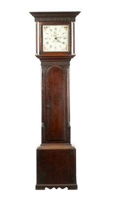 Lot 675 - SNOW, OTLEY. A LATE GEORGE III OAK AND MAHOGANY LONGCASE CLOCK