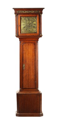 Lot 771 - JOHN FISHER, PRESTON. A GEORGE III OAK 30-HOUR LONGCASE CLOCK