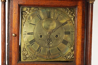 Lot 771 - JOHN FISHER, PRESTON. A GEORGE III OAK 30-HOUR LONGCASE CLOCK