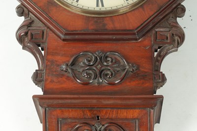 Lot 140 - E. COWLEY, STOCKTON A 19TH CENTURY MAHOGANY DROP DIAL WALL CLOCK