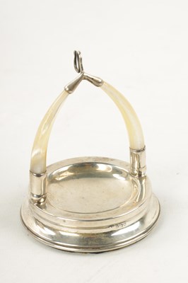 Lot 109 - A SILVER AND MOTHER-OF-PEARL POCKET WATCH STAND