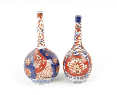 Lot 223 - TWO 20TH CENTURY SMALL IMARI BOTTLE VASES