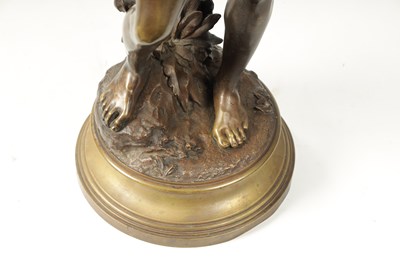 Lot 448 - A LATE 19TH CENTURY FIGURAL BRONZE SCULPTURE OF DAVID ADRIENNE ETIENNE GAUDEZ.