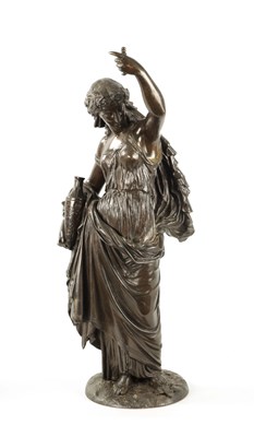 Lot 404 - A 19TH CENTURY BRONZE FIGURAL SCULPTURE