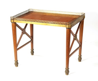 Lot 981 - A LATE 19TH CENTURY FRENCH SATINWOOD AND MAHOGANY BRASS MOUNTED OCCASIONAL TABLE