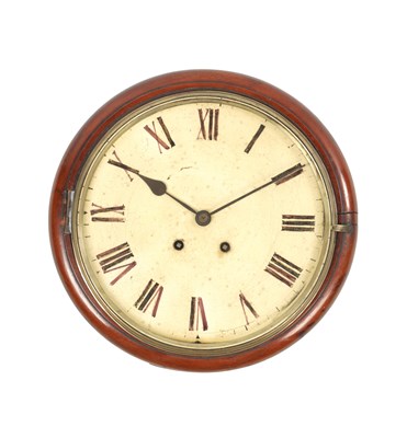 Lot 266 - A 19TH CENTURY 12” DIAL CLOCK WITH STRIKING SPRING DRIVEN MOVEMENT