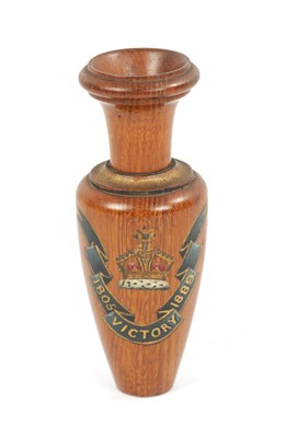 Lot 280 - A TURNED OAK VASE FROM THE TIMBER OF THE VICTORY