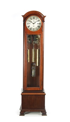 Lot 755 - AN EDWARDIAN GERMAN QUARTER CHIMING LONGCASE CLOCK SIGNED PEARCE AND SONS LTD. LEEDS AND YORK