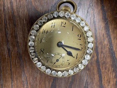 Lot 492 - A LATE 19TH CENTURY MAGNIFIED DESK CLOCK IN CASE