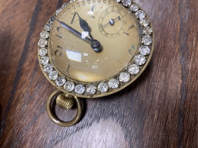 Lot 492 - A LATE 19TH CENTURY MAGNIFIED DESK CLOCK IN CASE