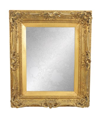 Lot 370 - A GILT SWEPT FRAME HANGING MIRROR