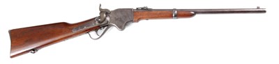 Lot 333 - A SPENCER 1860 REPEATING CARBINE the steel...