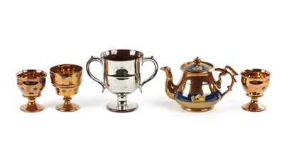 Lot 15 - A COLLECTION OF 19TH CENTURY COPPER LUSTRE WARE