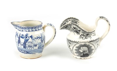 Lot 53 - A REGENCY ENGLISH PEARLWARE CREAM JUG