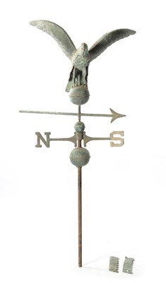 Lot 500 - AN UNUSUAL 19TH CENTURY PATINATED COPPER WEATHERVANE