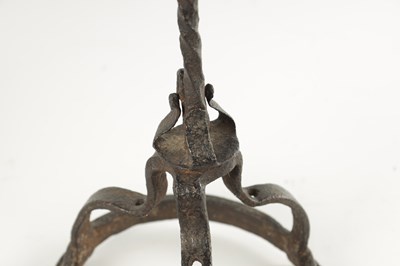 Lot 392 - A 17TH CENTURY WROUGHT IRON TALLOW STICK POSSIBLY IRISH