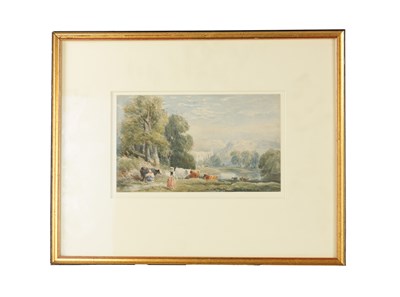 Lot 556 - DAVID COX SENIOR (1783 - 1859) WATERCOLOUR OF BOLTON ABBEY