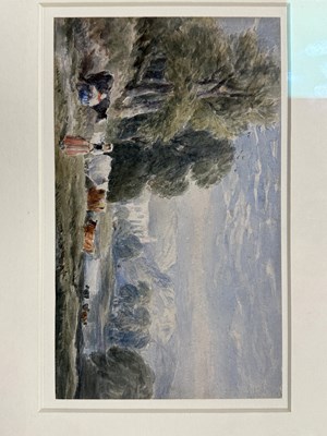 Lot 556 - DAVID COX SENIOR (1783 - 1859) WATERCOLOUR OF BOLTON ABBEY