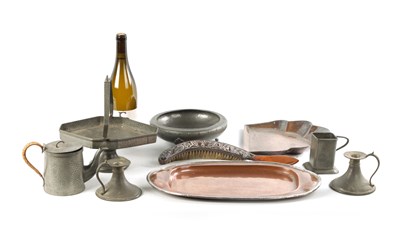 Lot 151 - A COLLECTION OF VARIOUS PLANISHED PEWTER WARES