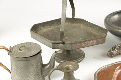 Lot 151 - A COLLECTION OF VARIOUS PLANISHED PEWTER WARES