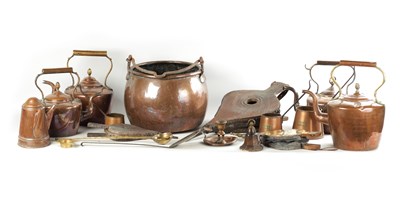 Lot 145 - A COLLECTION OF 129TH CENTURY COPPER WARE