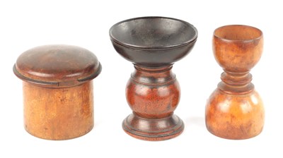 Lot 291 - THREE PIECES OF 19TH CENTURY TREENWARE