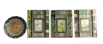 Lot 13 - A SET OF THREE 19TH-CENTURY STAINED GLASS WINDOWS