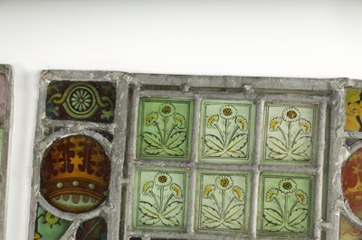 Lot 13 - A SET OF THREE 19TH-CENTURY STAINED GLASS WINDOWS