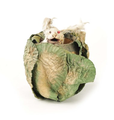 Lot 531 - AN EARLY 20TH CENTURY AUSTRIAN MUSICAL RABBIT-IN-CABBAGE AUTOMATON