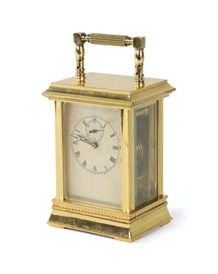 Lot 691 - FRENCH, ROYAL EXCHANGE, LONDON. A MID 19TH CENTURY ENGLISH FUSEE CARRIAGE CLOCK