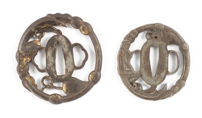 Lot 119 - A MATCHED PAIR OF JAPANESE EDO PERIOD PIERCED IRONWORK TSUBAS