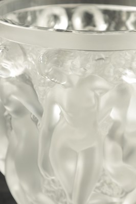 Lot 17 - A 20TH CENTURY LALIQUE BACCHANTES FROSTED GLASS VASE