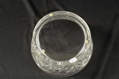 Lot 27 - A LALIQUE CLEAR AND FROSTED GLASS JUNGLE BOWL