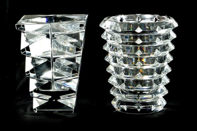 Lot 15 - TWO BACCARAT CRYSTAL GLASS VASES