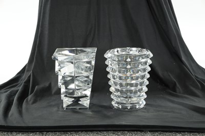 Lot 15 - TWO BACCARAT CRYSTAL GLASS VASES