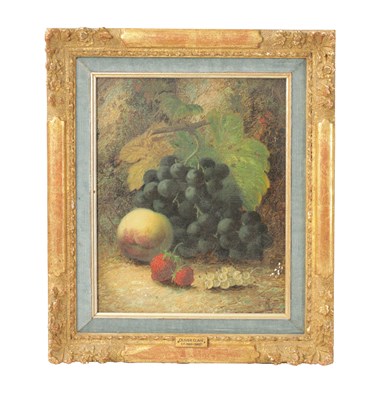 Lot 565 - OLIVER CLARE (fl. 1860 - 1880) A LATE 19TH CENTURY OIL ON BOARD STILL LIFE OF FRUIT