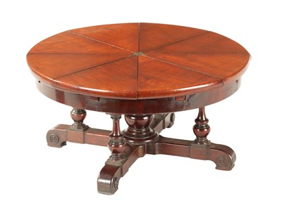 Lot 366 - A FINE 19TH CENTURY MINIATURE APPRENTICE PIECE "JUPE STYLE" CIRCULAR DINING TABLE